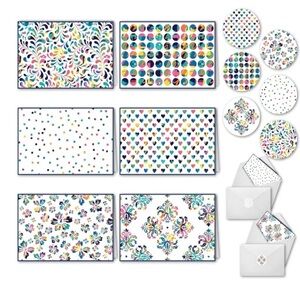 Thank You Cards with Envelopes - Random Designs - Set of 12 NEW 4x6